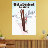 Toile affiche de ski autrichienne de Kitzbuhel (Insitu(Salon))
