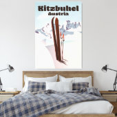 Toile affiche de ski autrichienne de Kitzbuhel (Insitu(Chambre))