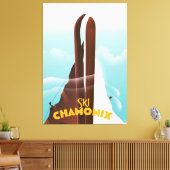 Toile Affiche de ski Chamonix-Mont-Blanc (Insitu(Salon))