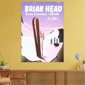 Toile Affiche de ski de Brian Head, comté d'Iron Utah, É (Insitu(Salon))