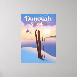 Toile Affiche de ski Donovaly Slovaquie.