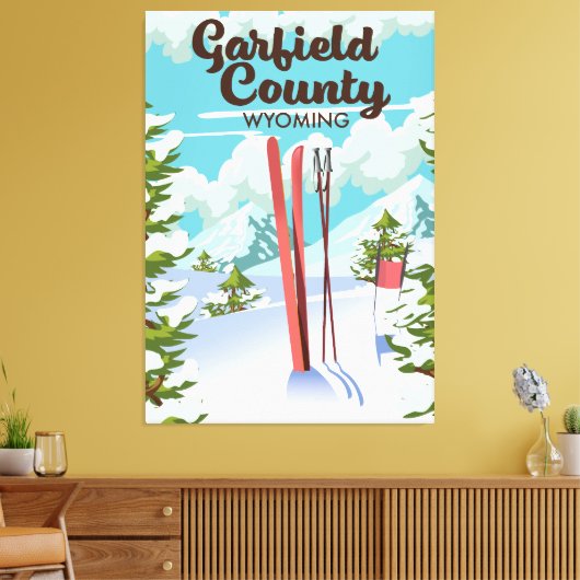 Toile Affiche de ski du comté de Garfield (Insitu(Salon))