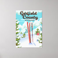 Affiche de ski du comté de Garfield