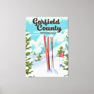 Toile Affiche de ski du comté de Garfield