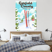 Toile Affiche de ski du comté de Garfield Wyoming (Insitu(Chambre))