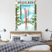 Toile Affiche de ski Engelberg Suisse (Insitu(Chambre))