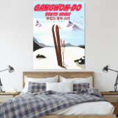 Toile Affiche de ski Gangwon do Corée (Insitu(Chambre))