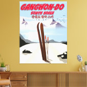 Toile Affiche de ski Gangwon do Corée (Insitu(Salon))