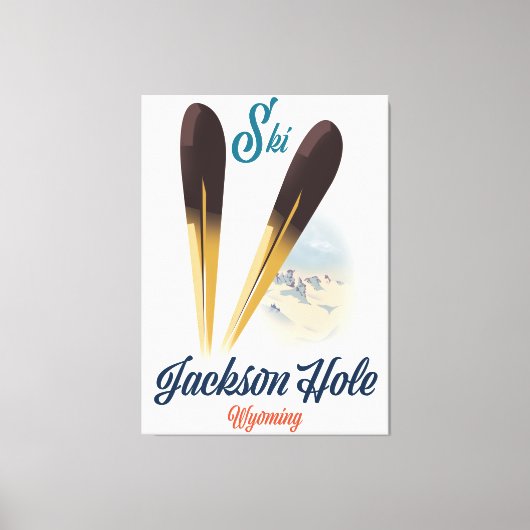 Toile Affiche de ski Jackson Hole Wyoming (Recto)