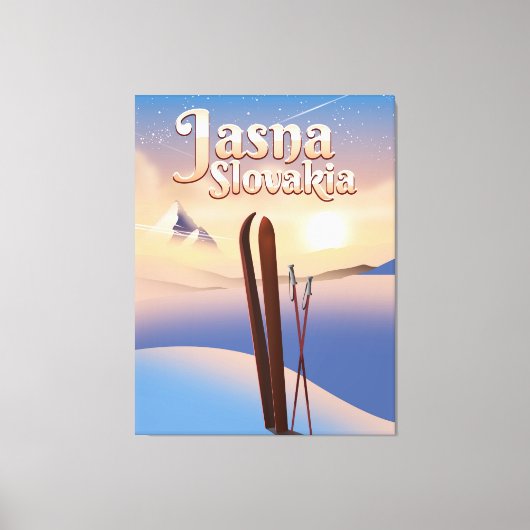 Toile Affiche de ski Jasna, Slovaquie. (Recto)