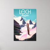 Toile Affiche de ski Lech Austria. (Recto)