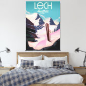 Toile Affiche de ski Lech Autriche. (Insitu(Chambre))