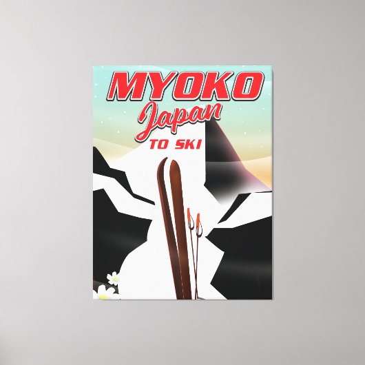 Toile affiche de ski myoko japon (Recto)