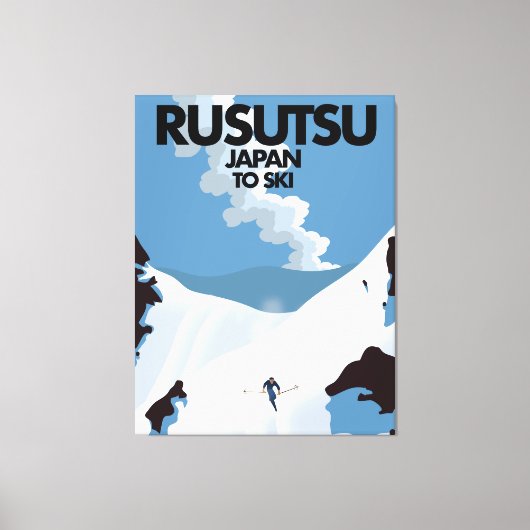 Toile Affiche de ski Rusutsu Japon (Recto)
