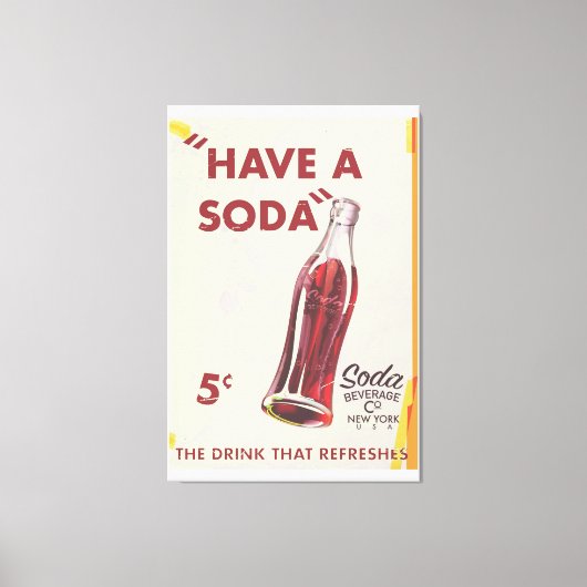 Toile Affiche de soda vintage (Recto)