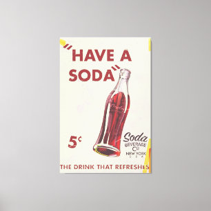Toile Affiche de soda vintage