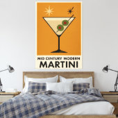 Toile Affiche de style milieu du siècle moderne Martini (Insitu(Chambre))