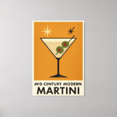 Toile Affiche de style milieu du siècle moderne Martini (Recto)