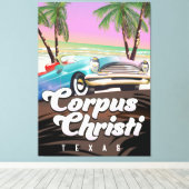 Toile Affiche de vacances à Corpus Christi Texas (Insitu (Plancher de Bois))