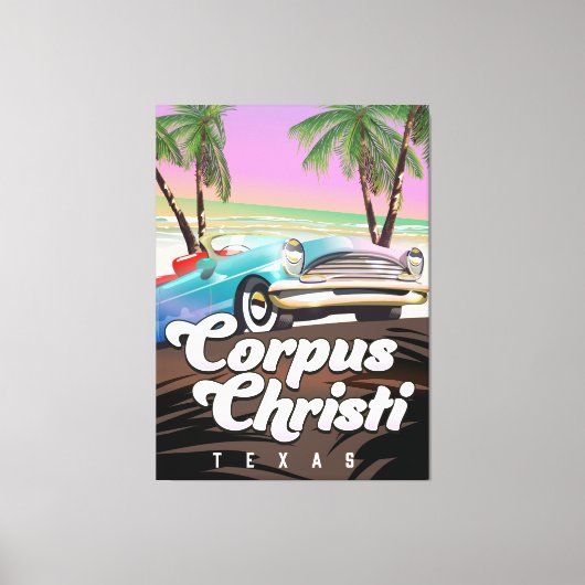 Toile Affiche de vacances à Corpus Christi Texas (Recto)