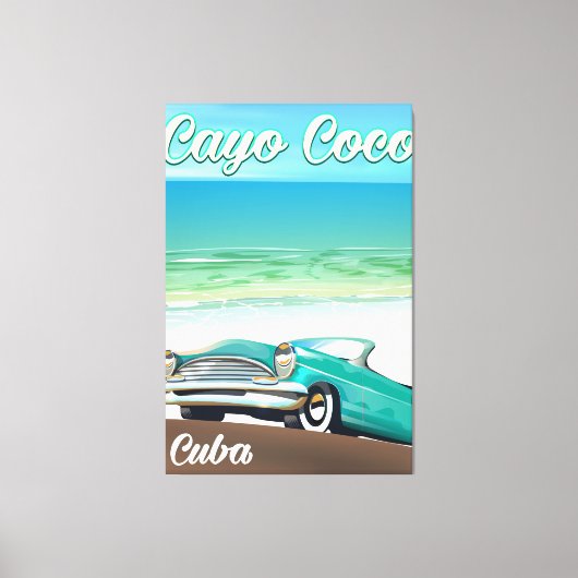 Toile Affiche de vacances cubaines Cayo Coco (Recto)