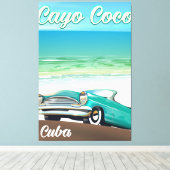 Toile Affiche de vacances de Cayo Coco (Insitu (Plancher de Bois))