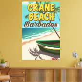 Toile Affiche de vacances de Crane Beach Barbade (Insitu(Salon))