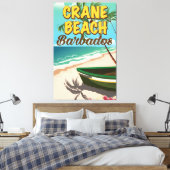 Toile Affiche de vacances de Crane Beach Barbade (Insitu(Chambre))