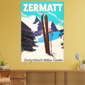 Toile Affiche de vacances de Zermatt Ski (Insitu(Salon))