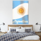 Toile Affiche de vacances du drapeau de l'Argentine (Insitu(Chambre))