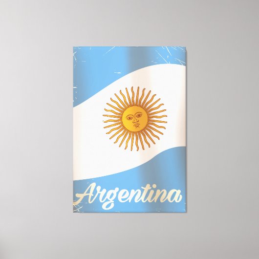 Toile Affiche de vacances du drapeau national d'Argentin (Recto)
