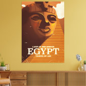 Toile Affiche de vacances égyptienne vintage (Insitu(Salon))