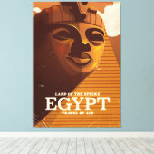 Toile Affiche de vacances égyptienne vintage (Insitu (Plancher de Bois))