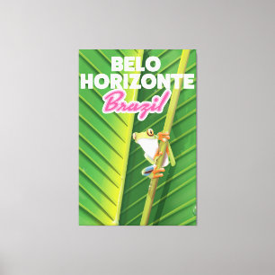 Toile Affiche de voyage à Belo Horizonte, Brésil