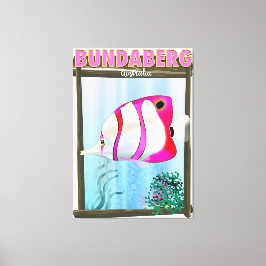 Toile Affiche de voyage à Bundaberg Australie (Recto)