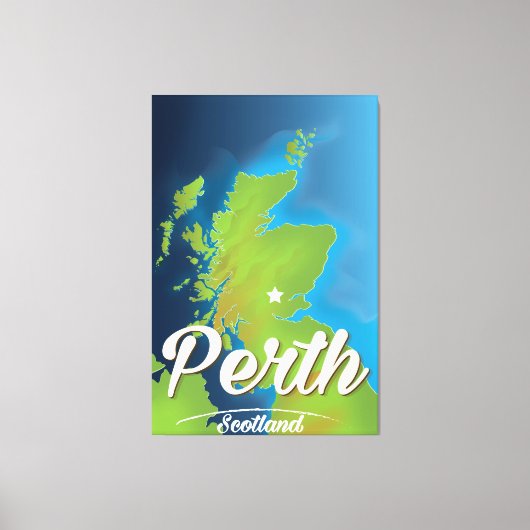 Toile Affiche de voyage à Perth en Écosse (Recto)