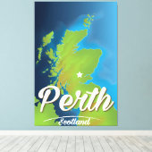 Toile Affiche de voyage à Perth en Écosse (Insitu (Plancher de Bois))