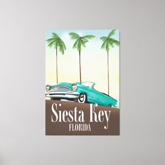Toile Affiche de voyage à Siesta Key Floride (Recto)