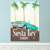 Toile Affiche de voyage à Siesta Key Floride (Insitu (Plancher de Bois))