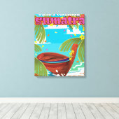 Toile Affiche de voyage à Sumatra Indonésie (Insitu (Plancher de Bois))