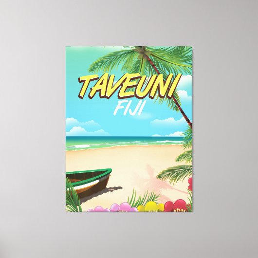Toile Affiche de voyage à Taveuni Fidji (Recto)