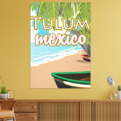 Toile Affiche de voyage à Tulum, Mexique (Insitu(Salon))