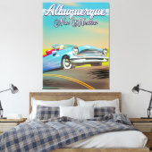 Toile Affiche de voyage Albuquerque Nouveau-Mexique. (Insitu(Chambre))