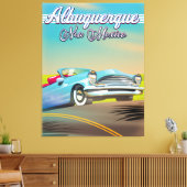 Toile Affiche de voyage Albuquerque Nouveau-Mexique. (Insitu(Salon))