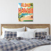 Toile Affiche de voyage Aloha Hawaii (Insitu(Chambre))