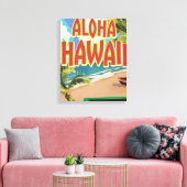 Toile Affiche de voyage Aloha Hawaii (Insitu(Salon))