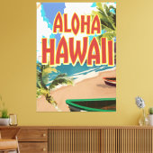 Toile Affiche de voyage Aloha Hawaii (Insitu(Salon))