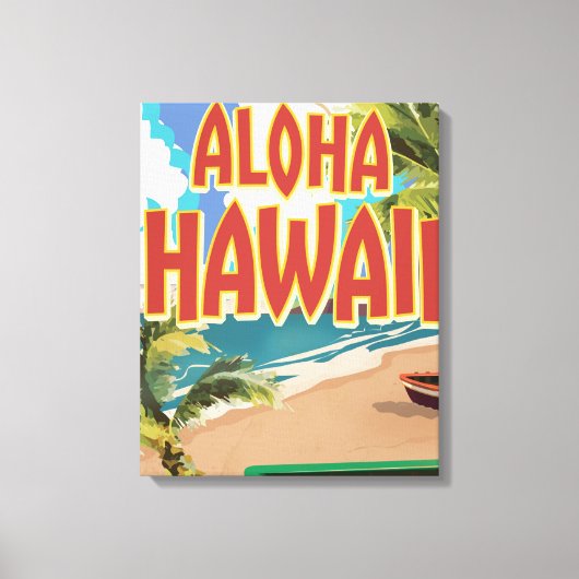 Toile Affiche de voyage Aloha Hawaii (Recto)