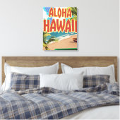 Toile Affiche de voyage Aloha Hawaii (Insitu(Chambre))