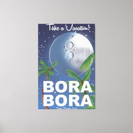 Toile Affiche de voyage Bora Bora Moon (Recto)